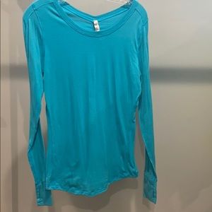 Lululemon turquoise long sleeve t